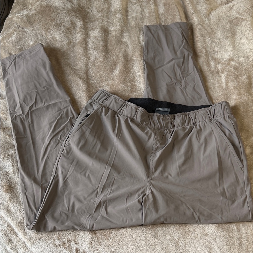 Men's Elastic Waist Taupe Chinos